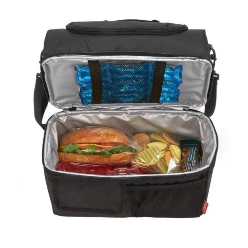 Thermos Dual Compartment Insulated Lunch Bag - Black